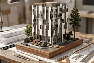 visualize 3d diorama ilustration,cgi highrise facade,building exterior rendering