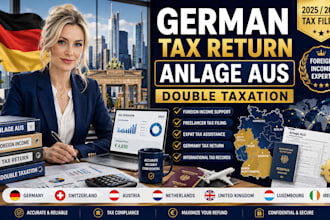 prepare germany freelancer tax return and anlage aus double taxation