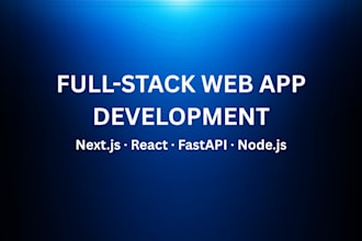 develop a full stack web app with nextjs, react and fastapi