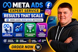 setup meta, facebook, instagram, shopify ads for sales, lead meta ads marketing