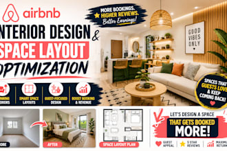 do airbnb interior design and space layout optimization