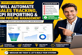 automate sales tracking, KPI reporting and CRM pipeline management