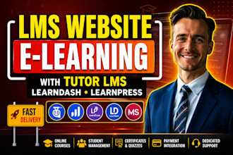 build a wordpress lms website with tutor lms pro and learndash for online course