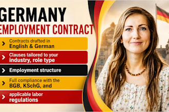 draft german employment contracts and termination agreement to your business