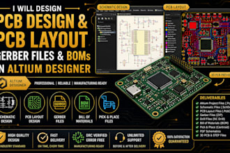 make pcb design and pcb layout gerber files and boms in altium