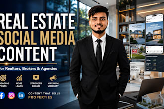 create real estate social media content for realtors, brokers and agencies