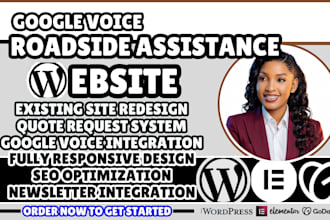 roadside assistance google voice website, towing service website design
