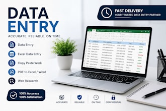 accurate data entry and typing work