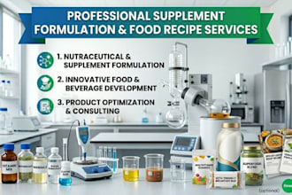 develop supplement formulation and food recipes