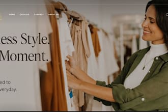 wix website, wix store, design or redesign for fashion, clothing store