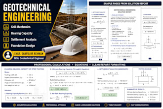 solve soil mechanics and geotechnical engineering problems