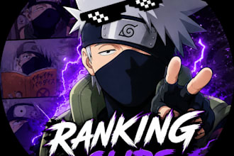 create a professional anime logo or thumbnail