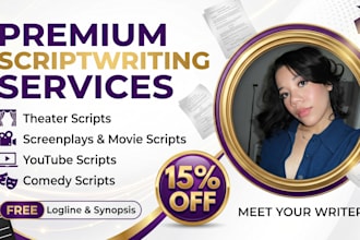 theater script writing, screenplay film script, youtube and comedy movie script