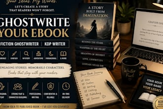 ghostwrite your ebook fiction ghostwriter and KDP writer