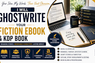 ghostwrite your fiction ebook and KDP book