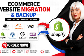 migrate print on demand product website from woocommerce wix godaddy to shopify