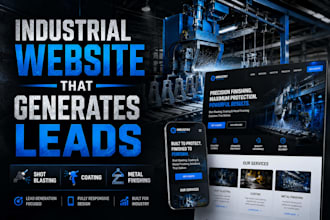 design industrial website for shot blasting, coating and metal finishing leads