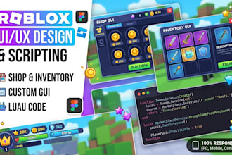design roblox ui roblox gui game script ux design figma shop and inventory