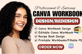 canva workbook design, canva workbook, planner, notebook journal, canva cookbook