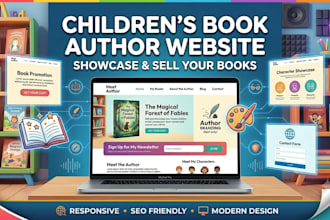 children book author website, writer website, book website, children author