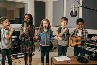 produce catchy kids music for youtube and children projects