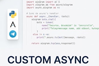 develop a custom asynchronous telegram bot in python