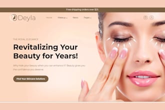 build beauty shopify store organic skincare beauty store spa website skincare