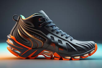 create 3d shoe design, 3d sneakers modeling, footwear rendering and tech pack