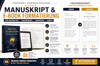 ich formatiere ihr manuskript fur amazon kdp taschenbuch kindle ebook
