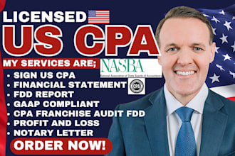 prepare CPA review financial statement prepare notary letter llc registration