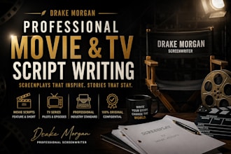 write a professional movie script, TV series, film script