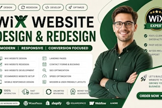 build modern wix website design redesign wix website build wix online store