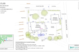 draw site plan, plot plan for city permit in autocad fast