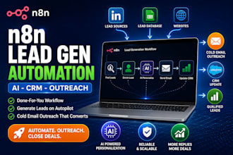 build an n8n cold email automation and b2b lead generation system