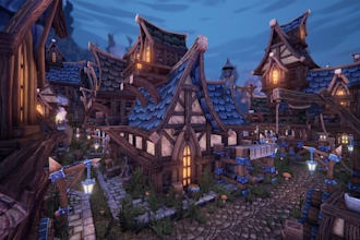 realistic 3d game environment open world map unity unreal engine level design