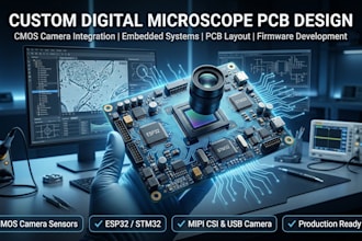 design a custom digital microscope pcb with cmos camera integration