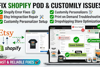 fix shopify etsy print on demand personalizer customily dropshipping store