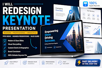 redesign keynote presentation into a modern professional pitch deck