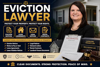be eviction lawyer for eviction notice, lease agreement, legal notice, contracts