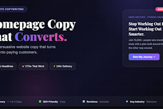 write homepage copy that turns visitors into buyers