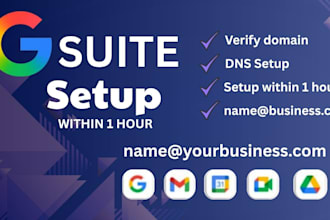 setup or fix g suite, google workspace, and email delivery