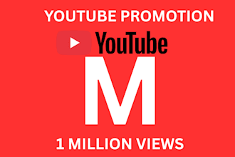 shoutout organic USA youtube channel video SEO promotion 1 million people views
