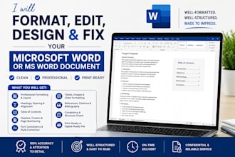 format, edit, design and fix your microsoft word or ms word document