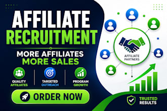 recruit affiliates for your affiliate program to grow your affiliate network
