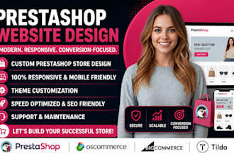 develop prestashop tilda oscommerce bigcommerce ecommerce store landing page