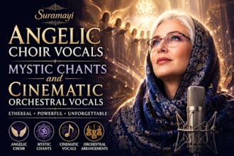 record angelic choir vocals, mystic chants and cinematic orchestral vocals
