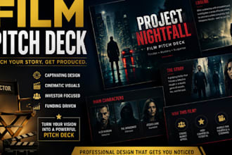 design a professional film pitch deck movie pitch deck that attracts producers
