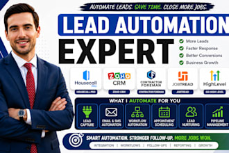 housecall pro zoho crm contractor foreman jobtread go high level lead automation