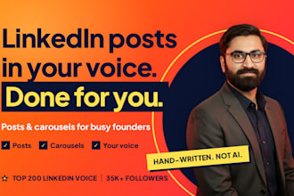 be your linkedin ghostwriter for founder posts and carousels