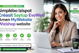 design simplebo izispot creasit saytup evoweb amen mywebsite wizishop website
